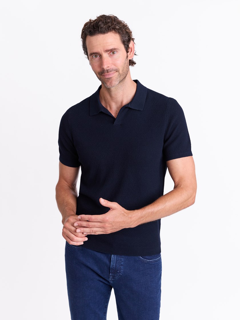 7512928 C27 7512928_C27-MARIOCONTI-A25-Modell-Front_chn=match_2364_Carlo strikket polo C27.jpg_Front||Front