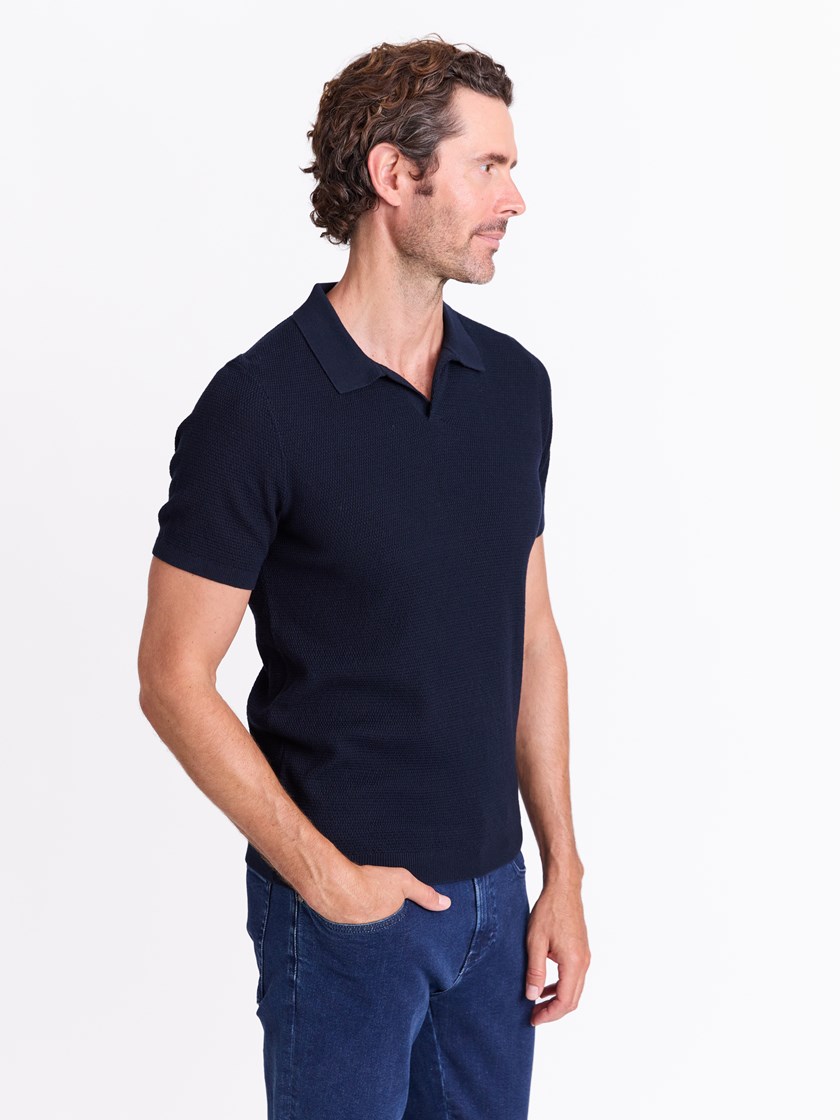 7512928 C27 7512928_C27-MARIOCONTI-A25-Modell-Front_chn=match_5042_Carlo strikket polo C27.jpg_Front||Front