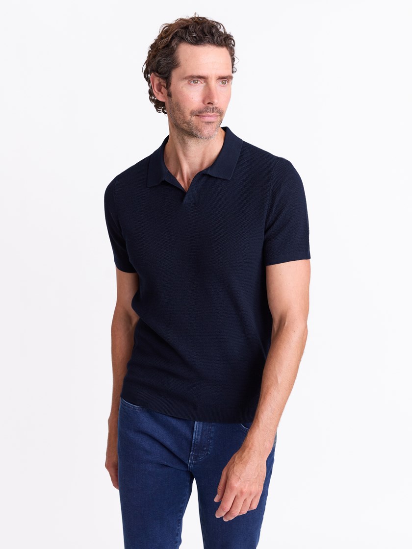7512928 C27 7512928_C27-MARIOCONTI-A25-Modell-Front_chn=match_5475_Carlo strikket polo C27.jpg_Front||Front