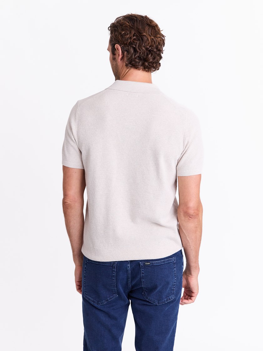 7512928 I3D 7512928_I3D-MARIOCONTI-A25-Modell-Front_chn=match_2115_Carlo strikket polo I3D.jpg_Front||Front