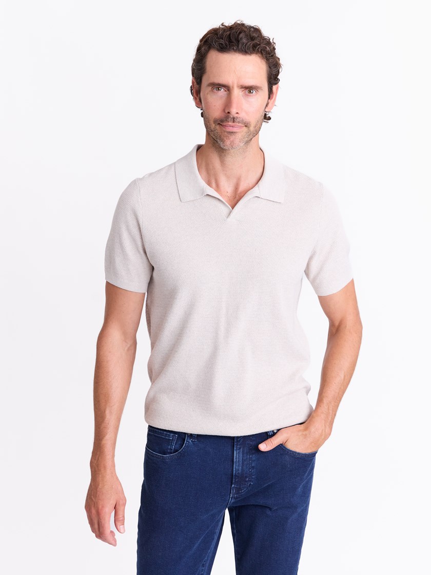 7512928 I3D 7512928_I3D-MARIOCONTI-A25-Modell-Front_chn=match_68_Carlo strikket polo I3D.jpg_Front||Front