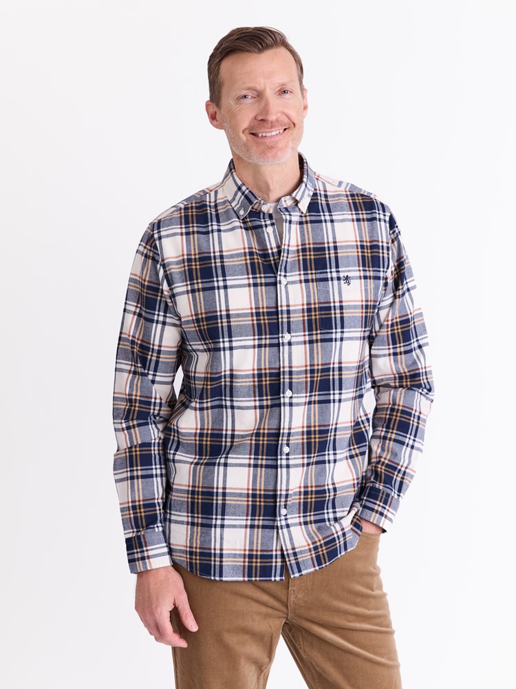 Delting rutete skjorte 7513342_I2V-REDFORD-A25-Modell-Front_chn=match_6953_Delting rutete skjorte I2V 7513342.jpg_Front||Front