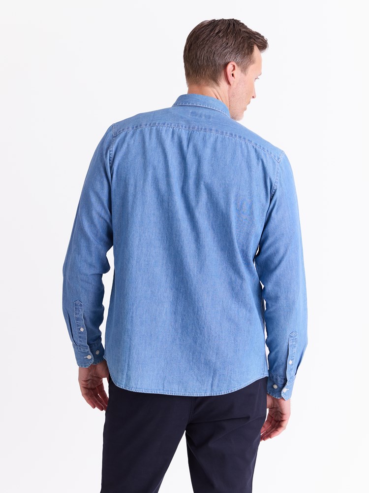 Chambray skjorte 7513350_EDU-REDFORD-A25-Modell-Back_chn=match_6534_Chambray skjorte EDU 7513350.jpg_Back||Back