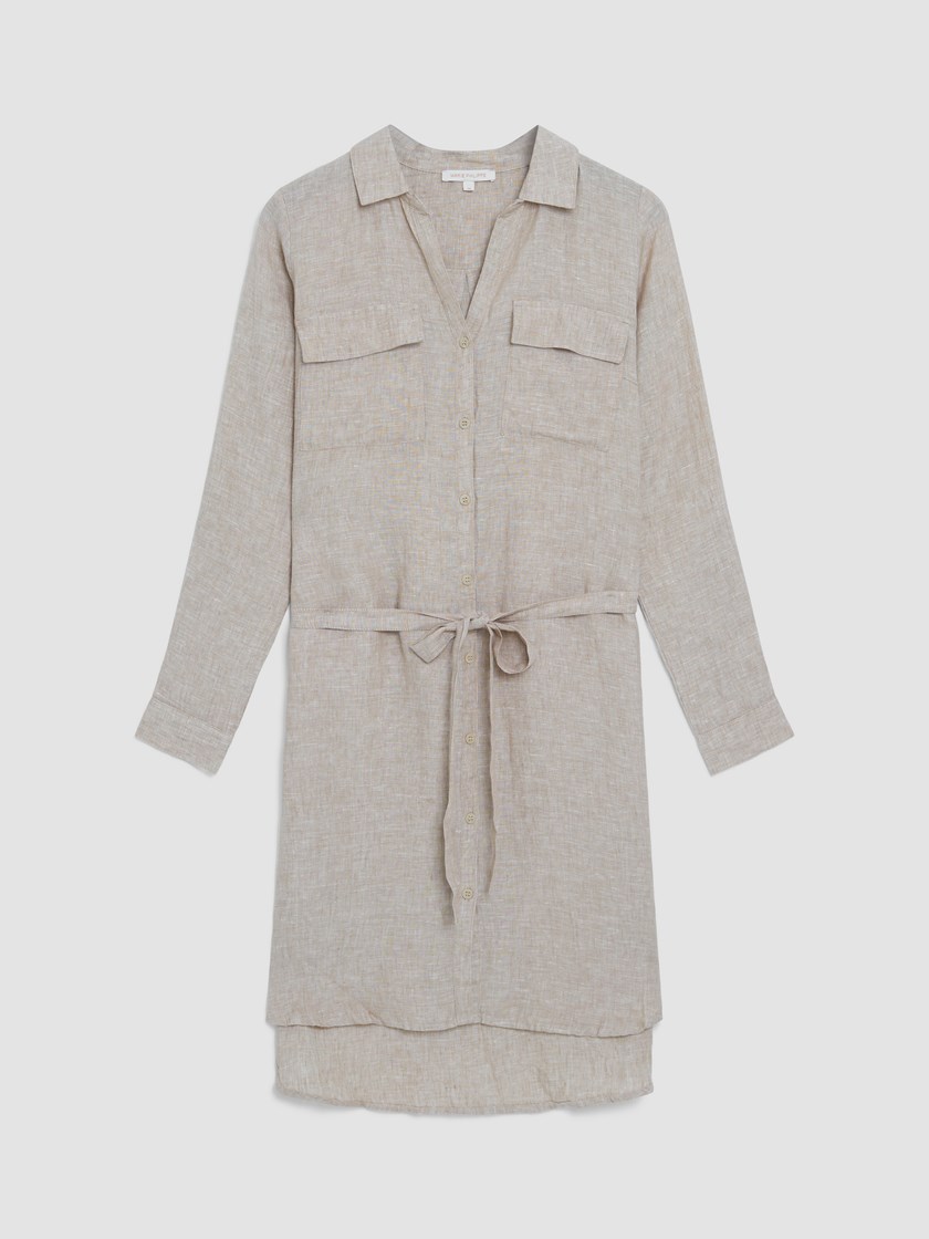 7513946 I5C 7513946_I5C-MARIEPHILIPPE-S26-Front_9767_Meghan linskjortekjole I5C_Meghan linskjortekjole I5C 7513946.jpg_Front||Front