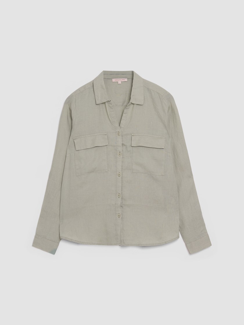 7514190 GBI 7514190_GBI-MARIEPHILIPPE-S26-Front_391_Meghan linskjorte GBI_Meghan linskjorte GBI 7514190.jpg_Front||Front