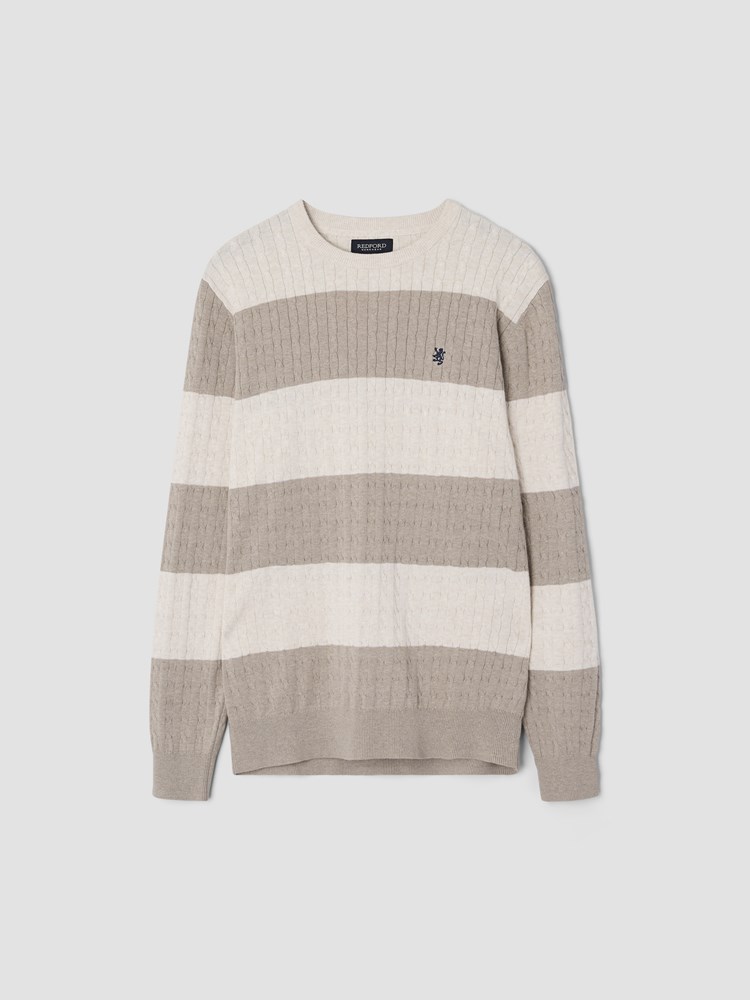 Coast stripete genser 7514233_OAD-REDFORD-S26-Front_8756_Coast stripete genser OAD.jpg_Front