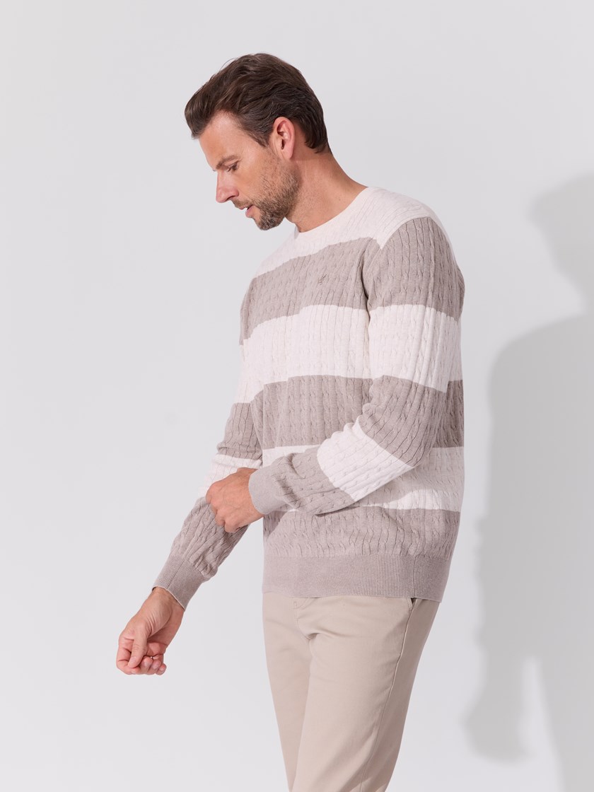 7514233 OAD 7514233_OAD-REDFORD-S26-Modell-Front_chn=match_1379_Coast stripete genser OAD.jpg_Front