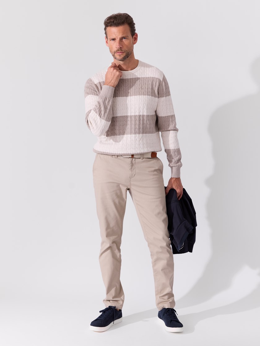 7514233 OAD 7514233_OAD-REDFORD-S26-Modell-Front_chn=match_6631_Coast stripete genser OAD.jpg_Front||Front