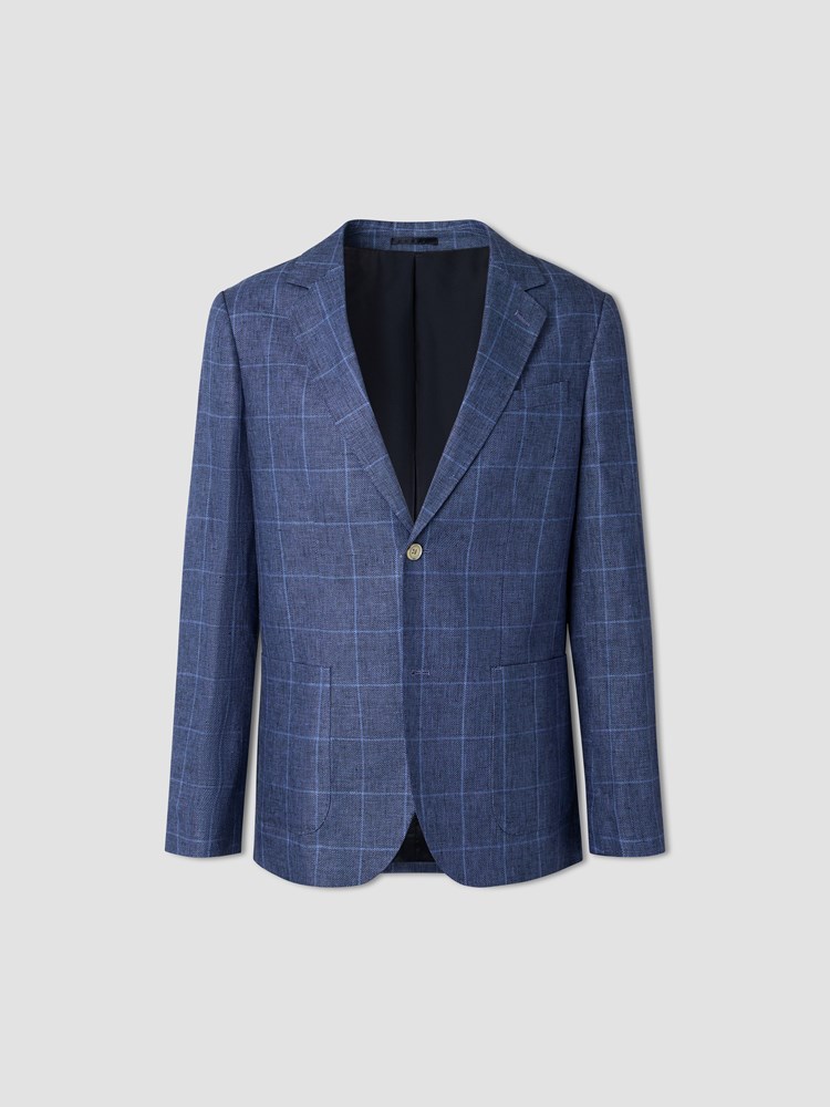 Leo rutet linblazer 7514340_ENC-MARIOCONTI-S26-Front_4054_Leo rutet linblazer ENC.jpg_Front||Front