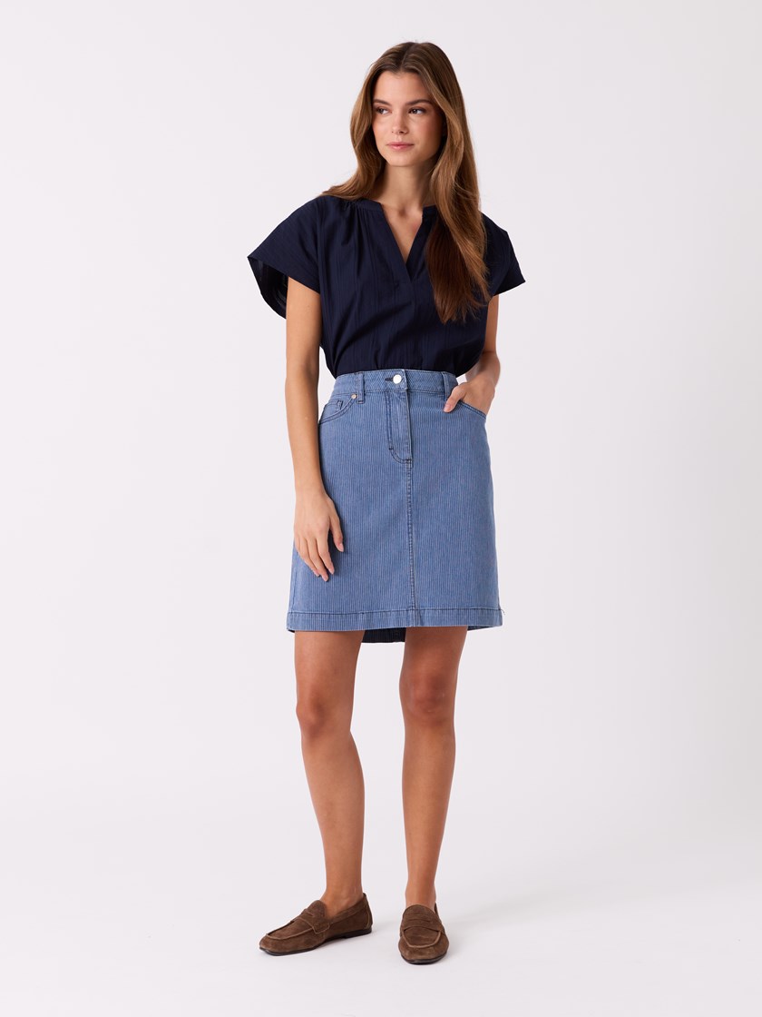 7514810 DAC 7514810_DAC_Jean Paul_Patty Stripet Denim Skjørt_H26 (5).jpg_