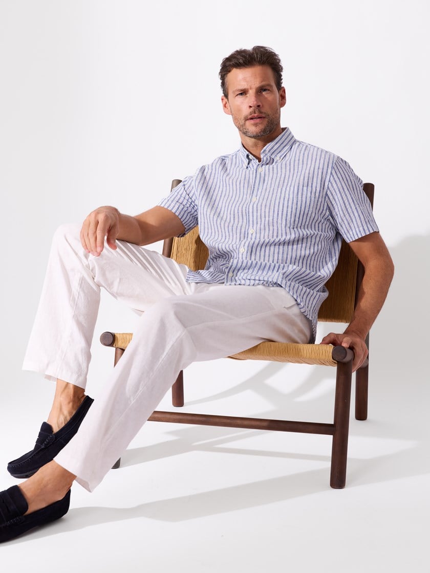 7515199 EDZ 7515199_EDZ-REDFORD-H26-Modell-Front_chn=match_7154_Elia stripete skjorte EDZ.jpg_Front||Front