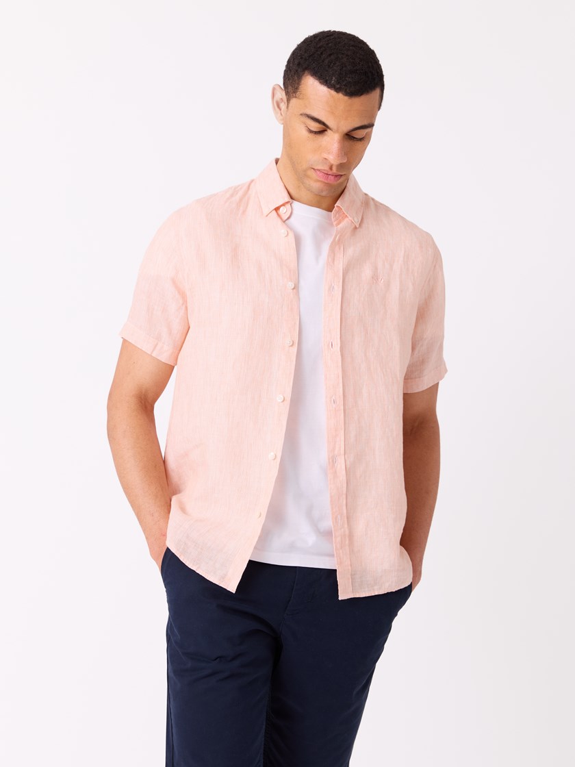 7515216 MKN 7515216_MKN-JEANPAUL-H26-Front_3612_Dillon stripet linskjorte_Dillon stripet linskjorte - Regular fit MKN.jpg_Front