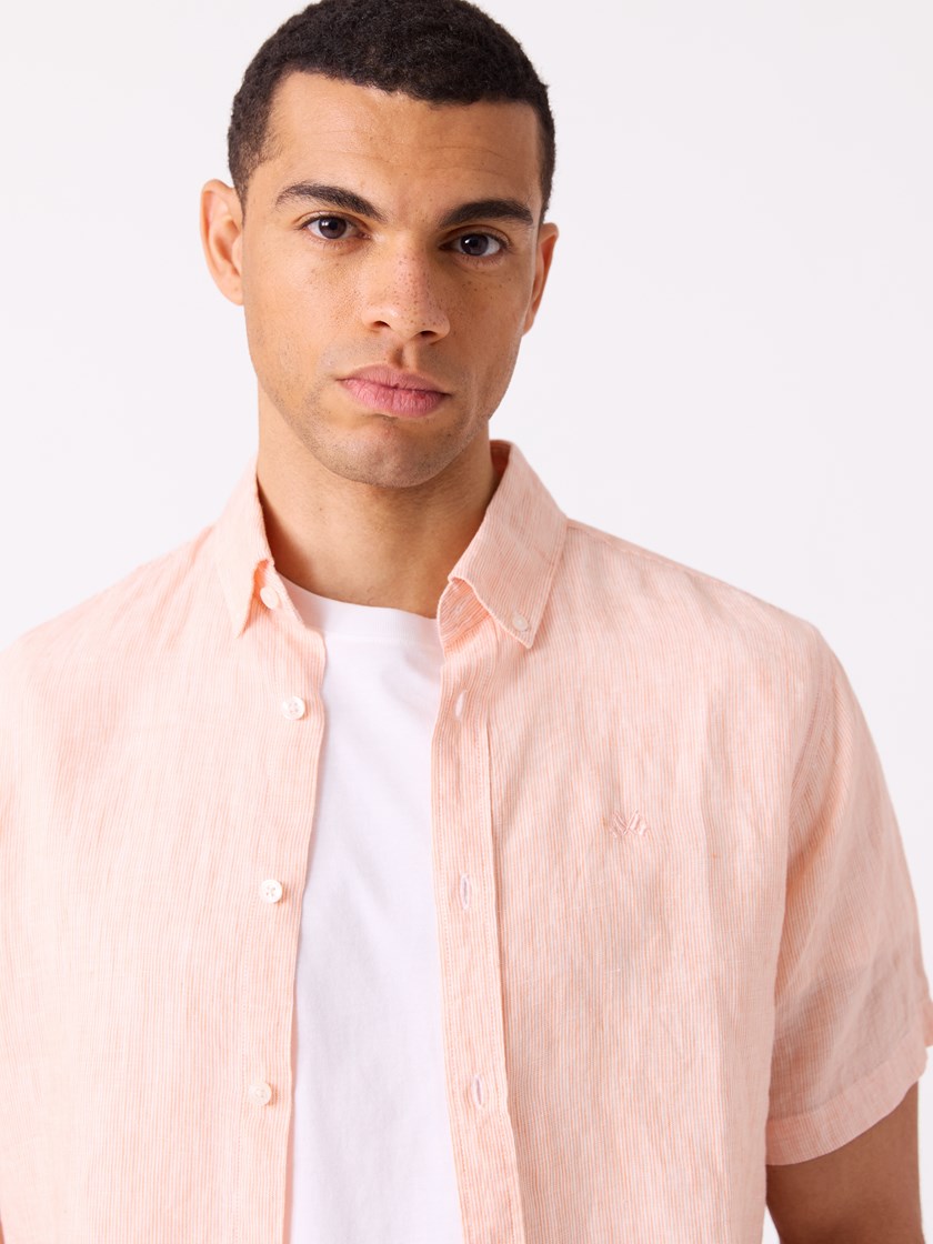 7515216 MKN 7515216_MKN-JEANPAUL-H26-Front_5153_Dillon stripet linskjorte_Dillon stripet linskjorte - Regular fit MKN.jpg_Front