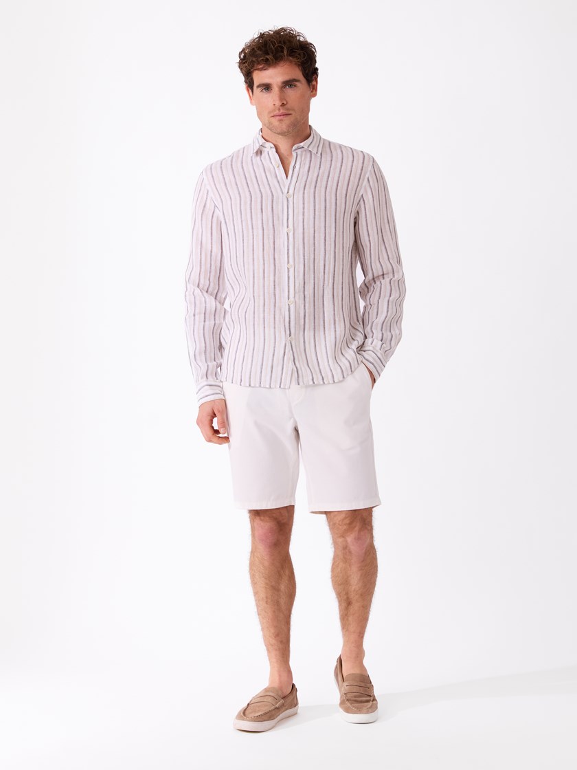 7515557 R63 7515557_R63-MARIOCONTI-H26-Modell-Front_chn=match_4474_Callisto stripete linskjorte R63 7515557.jpg_Front||Front