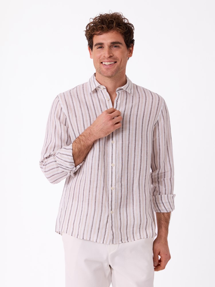 Callisto stripete linskjorte 7515557_R63-MARIOCONTI-H26-Modell-Front_chn=match_7040_Callisto stripete linskjorte R63 7515557.jpg_Front||Front