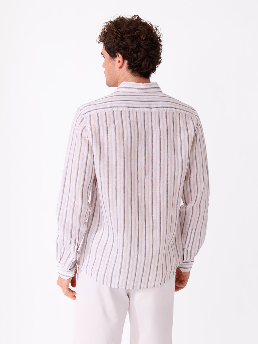 7515557 R63 7515557_R63-MARIOCONTI-H26-Modell-Front_chn=match_9110_Callisto stripete linskjorte R63 7515557.jpg_Front||Front