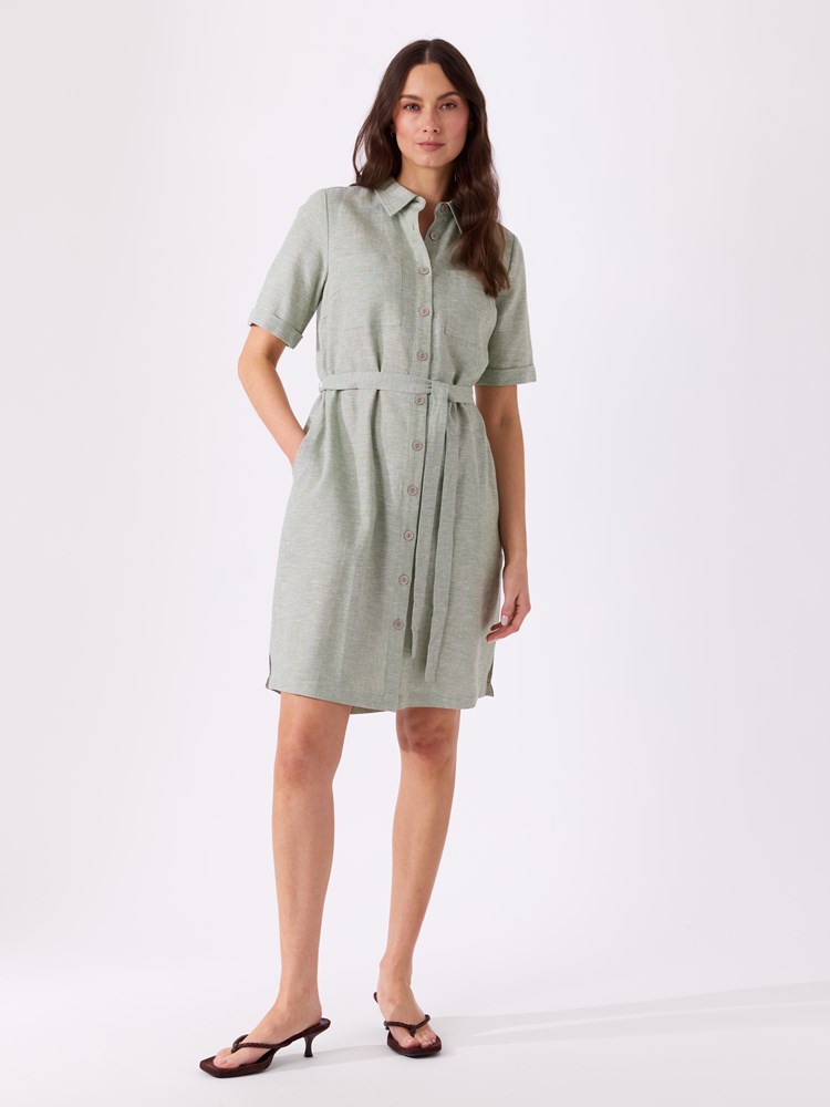 Mary skjortekjole i linblanding 7515828_GHJ-VAVITE-H26-Modell-Front_chn=match_9071_Mary skjortekjole GHJ_Mary skjortekjole i linblanding GHJ.jpg_Front||Front