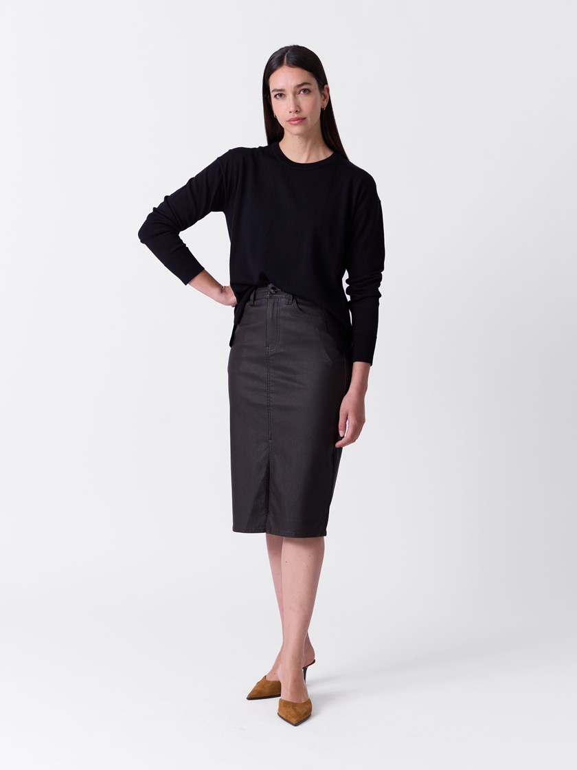 7516372 AIN 7516372_AIN-MARIEPHILIPPE-A26-Modell-Front_chn=match_3496_Penelope coated skjørt AIN.jpg_Front||Front