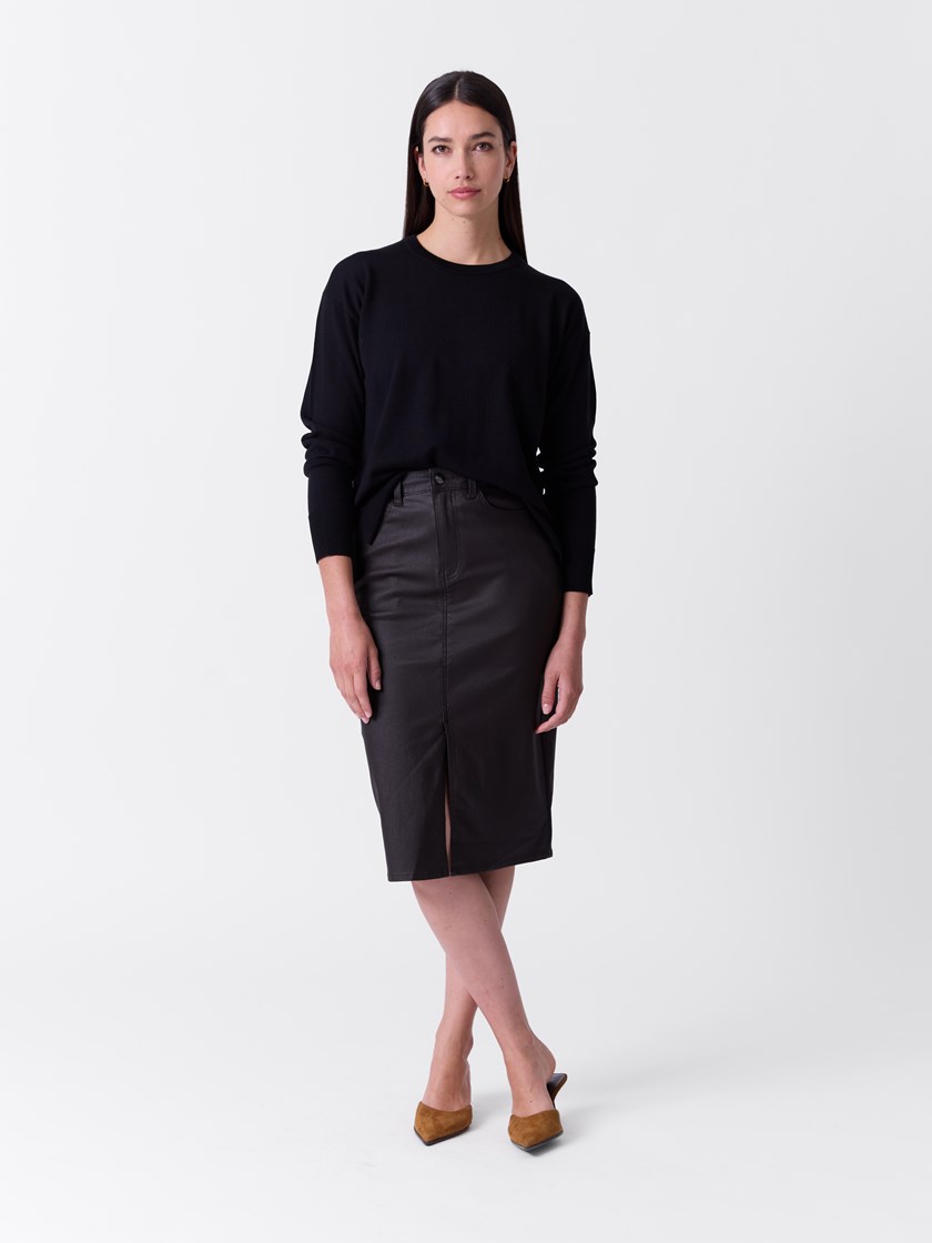 7516372 AIN 7516372_AIN-MARIEPHILIPPE-A26-Modell-Front_chn=match_6545_Penelope coated skjørt AIN.jpg_Front||Front