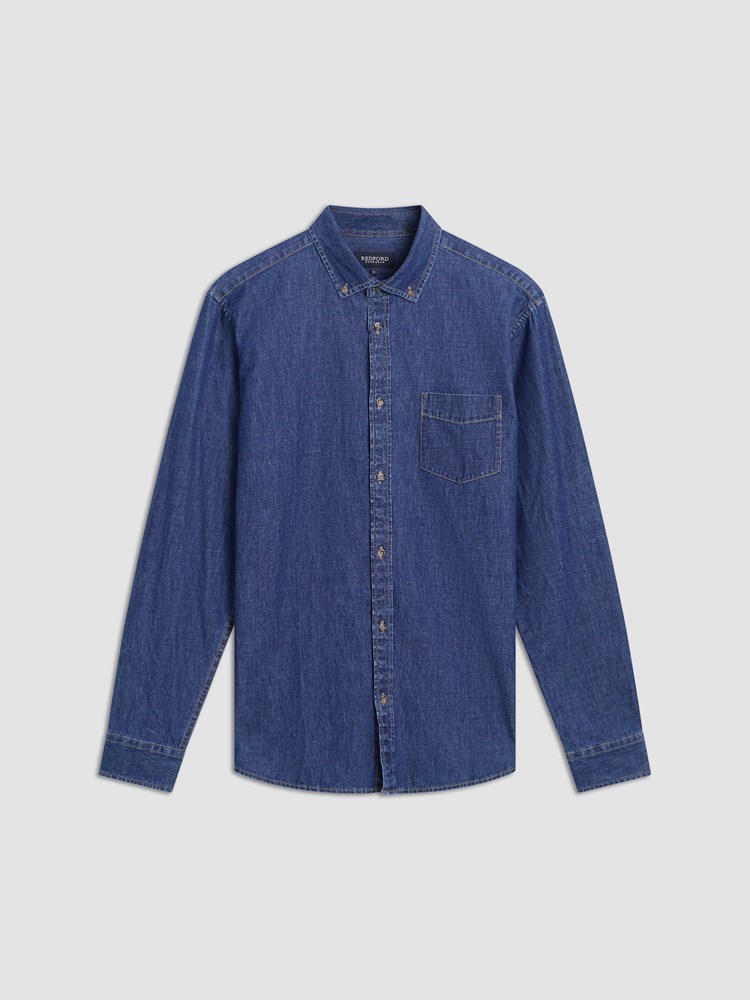 Chambray skjorte 7516386_EHJ-REDFORD-A26-Front_6783_Chambray skjorte EHJ.jpg_Front