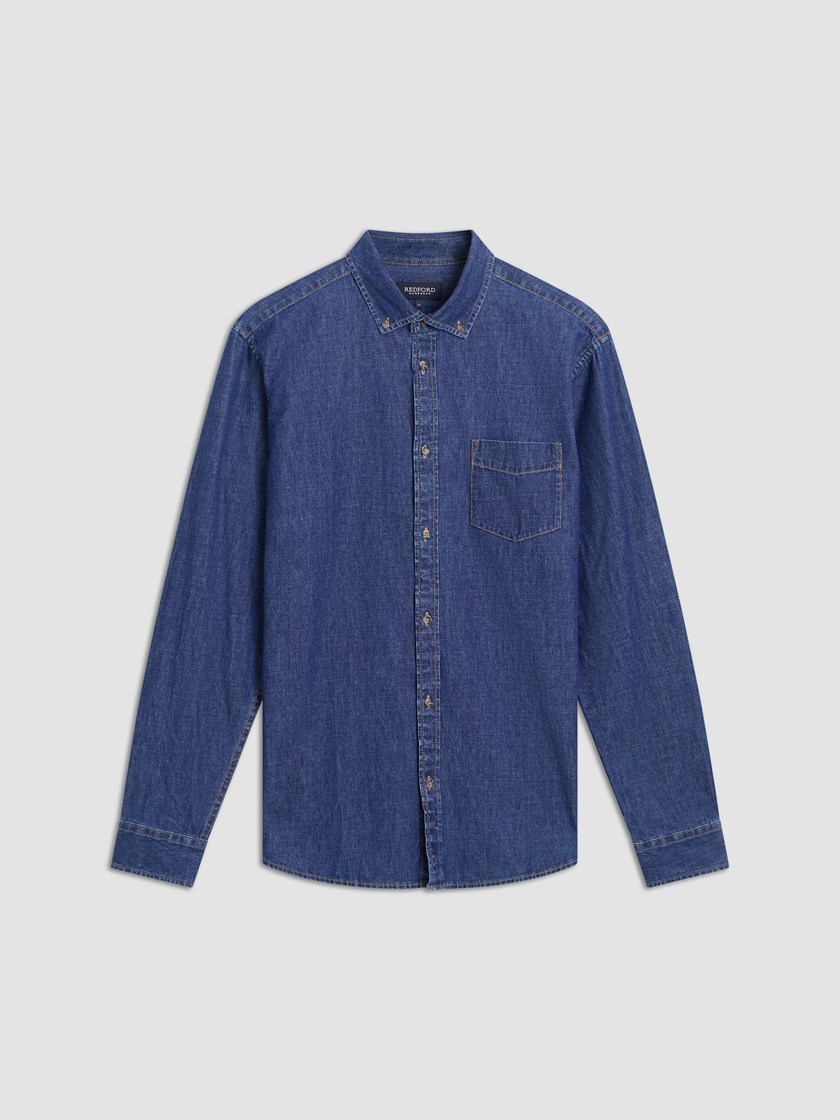 7516386 EHJ 7516386_EHJ-REDFORD-A26-Front_6783_Chambray skjorte EHJ.jpg_Front