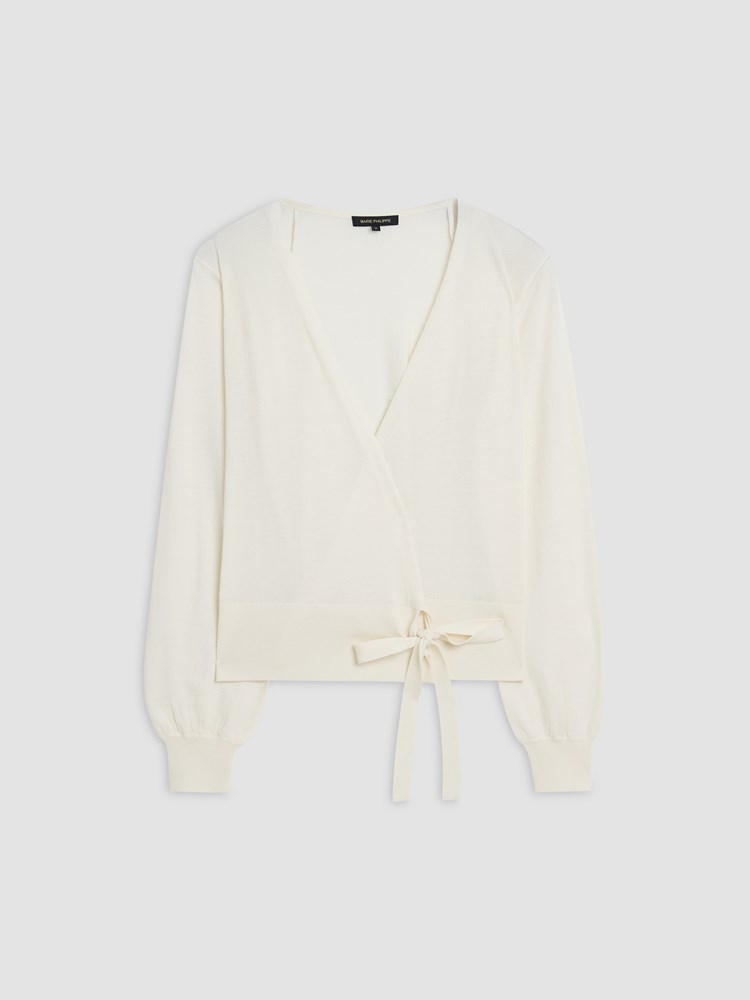 Sara merinowrap cardigan 7517286_O79-MARIEPHILIPPE-A26-Front_7355_Sara merinowrap cardigan O79.jpg_Front||Front