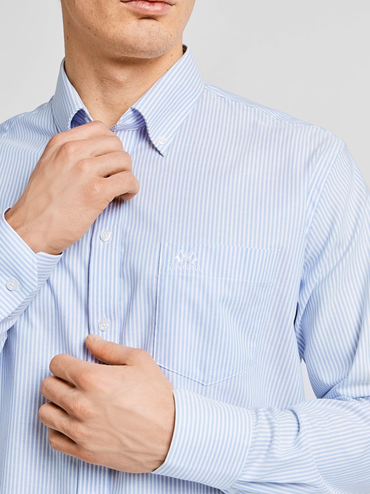 JP Stripete Oxford Skjorte - Classic Fit 8020005_JEAN PAUL_STRIPET OXFORD SHIRT_FRONT_L_435.jpg_