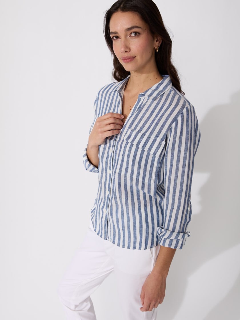7514201 EM6 meghan stripet blå 13_Meghan stripet linskjorte EM6.jpg_
