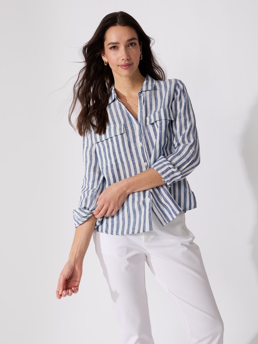 7514201 EM6 meghan stripet blå 7_Meghan stripet linskjorte EM6.jpg_