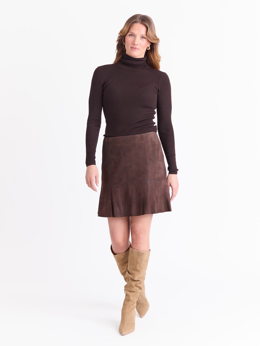 7512237 AIJ skinnskjørt_brun_Larizza skinnskjørt AIJ.jpg_