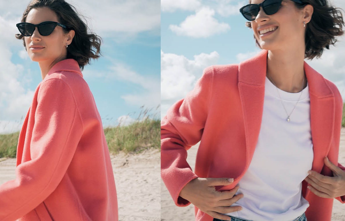 Gul vest fra Donna og hvit bomber jakke fra Donna