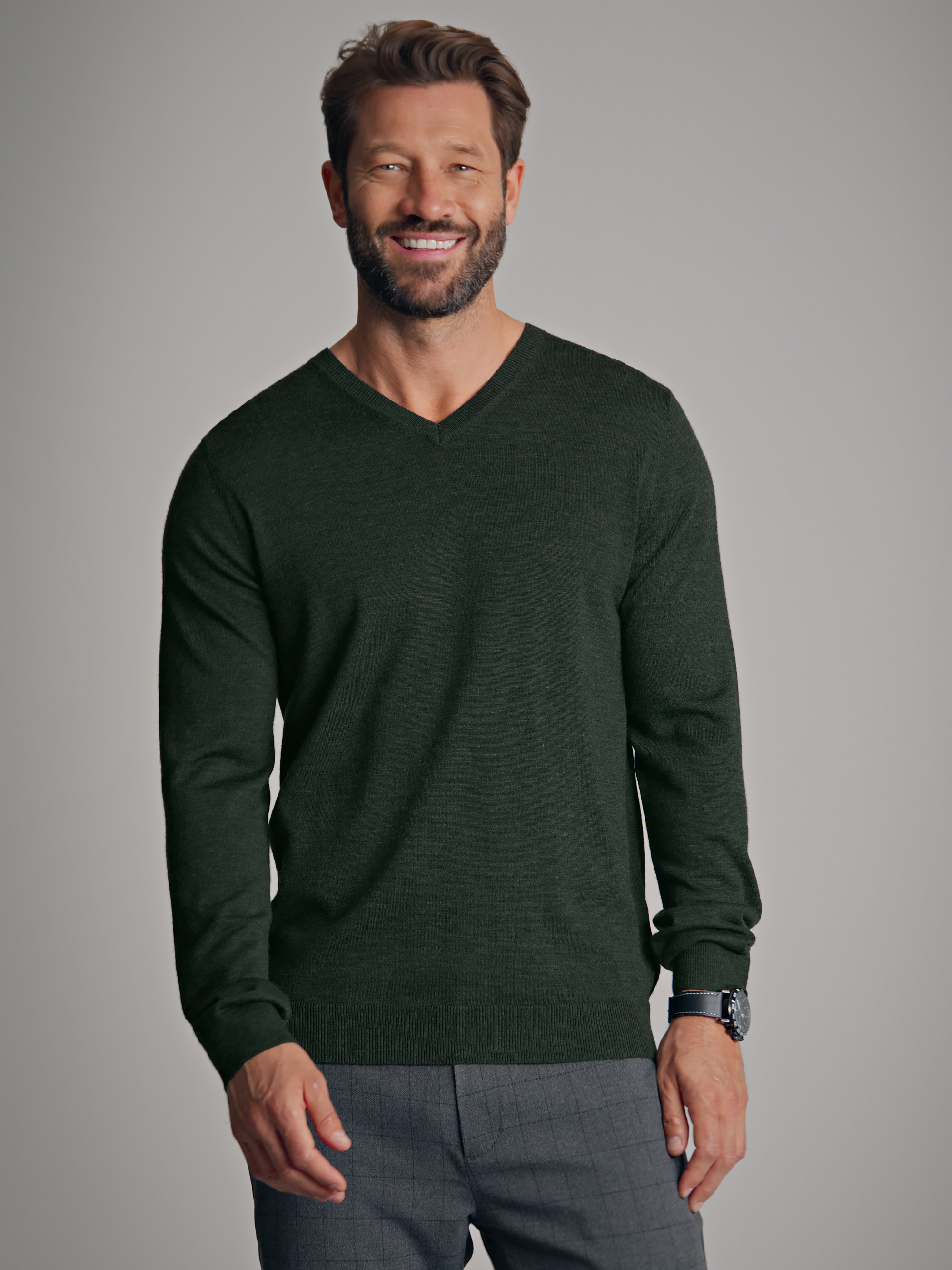 Berto merino v-genser i grønn